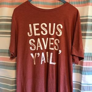 Jesus saves y’all t-shirt size L